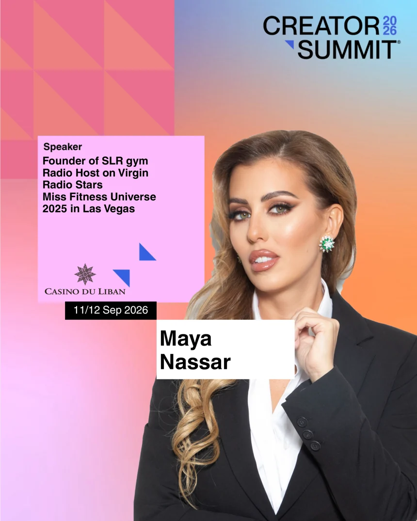 Maya Nassar, Founder of SLR Gym · Radio Host on Virgin Radio Stars · Miss Fitness Universe 2025